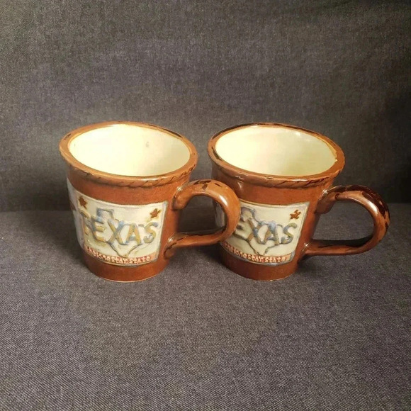 Home Studio Laredo "Texas" Coffee Mugs Set of 2 - Picture 1 of 7